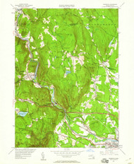 Woronoco, Massachusetts 1951 (1960) USGS Old Topo Map Reprint 7x7 MA Quad 350790