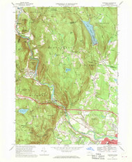 Woronoco, Massachusetts 1967 (1970) USGS Old Topo Map Reprint 7x7 MA Quad 350791