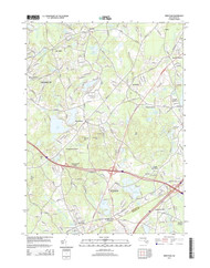 Wrentham, Massachusetts 2015 () USGS Old Topo Map Reprint 7x7 MA Quad