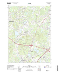 Wrentham, Massachusetts 2018 () USGS Old Topo Map Reprint 7x7 MA Quad