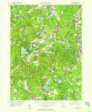 Wrentham, Massachusetts 1945 (1958) USGS Old Topo Map Reprint 7x7 MA Quad 350795