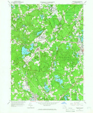 Wrentham, Massachusetts 1964 (1966) USGS Old Topo Map Reprint 7x7 MA Quad 350796