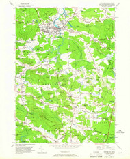 Exeter, New Hampshire 1950 (1966) USGS Old Topo Map Reprint 7x7 MA Quad 329557