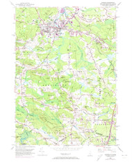 Exeter, New Hampshire 1950 (1974) USGS Old Topo Map Reprint 7x7 MA Quad 329558