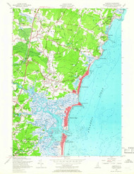 Hampton, New Hampshire 1957 (1966) USGS Old Topo Map Reprint 7x7 MA Quad 329592