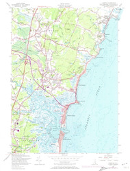 Hampton, New Hampshire 1957 (1974) USGS Old Topo Map Reprint 7x7 MA Quad 329594