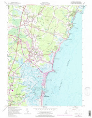 Hampton, New Hampshire 1957 (1977) USGS Old Topo Map Reprint 7x7 MA Quad 329595