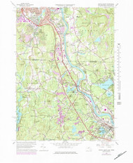 Nashua South, New Hampshire 1965 (1984) USGS Old Topo Map Reprint 7x7 MA Quad 329702