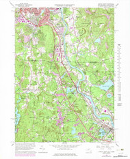 Nashua South, New Hampshire 1965 (1979) USGS Old Topo Map Reprint 7x7 MA Quad 329703
