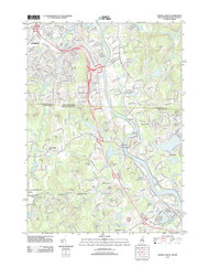 Nashua South, New Hampshire 2012 () USGS Old Topo Map Reprint 7x7 MA Quad
