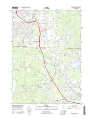 Nashua South, New Hampshire 2015 () USGS Old Topo Map Reprint 7x7 MA Quad