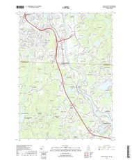 Nashua South, New Hampshire 2018 () USGS Old Topo Map Reprint 7x7 MA Quad