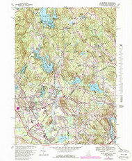 Salem Depot, New Hampshire 1968 (1988) USGS Old Topo Map Reprint 7x7 MA Quad 329770