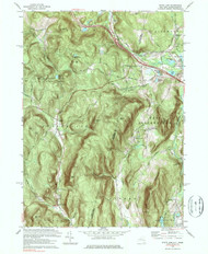 State Line, Massachusetts 1973 (1985) USGS Old Topo Map Reprint 7x7 MA Quad 136934