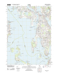 Bristol, Rhode Island 2012 () USGS Old Topo Map Reprint 7x7 MA Quad
