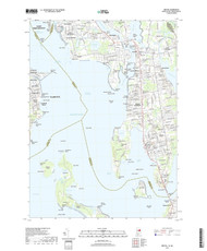 Bristol, Rhode Island 2018 () USGS Old Topo Map Reprint 7x7 MA Quad