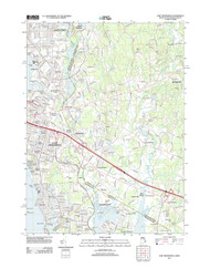 East Providence, Rhode Island 2012 () USGS Old Topo Map Reprint 7x7 MA Quad