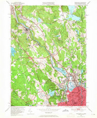 Pawtucket, Rhode Island 1949 (1965) USGS Old Topo Map Reprint 7x7 MA Quad 353333