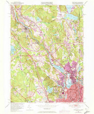 Pawtucket, Rhode Island 1949 (1973) USGS Old Topo Map Reprint 7x7 MA Quad 353334