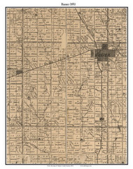 Banner, Kansas 1893 Old Town Map Custom Print - Harper Co.