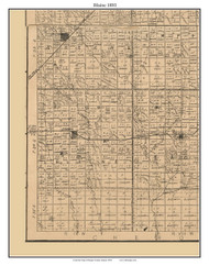 Blaine, Kansas 1893 Old Town Map Custom Print - Harper Co.