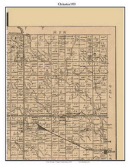 Chikaskia, Kansas 1893 Old Town Map Custom Print - Harper Co.