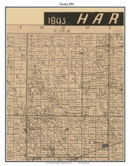 Garden, Kansas 1893 Old Town Map Custom Print - Harper Co.