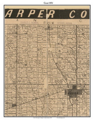 Grant, Kansas 1893 Old Town Map Custom Print - Harper Co.