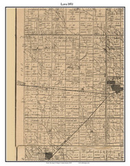 Lawn, Kansas 1893 Old Town Map Custom Print - Harper Co.