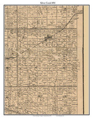 Silver Creek, Kansas 1893 Old Town Map Custom Print - Harper Co.