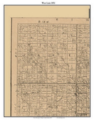 West Lake, Kansas 1893 Old Town Map Custom Print - Harper Co.