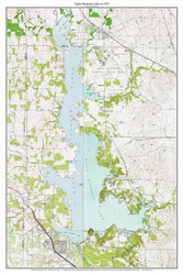 Eagle Mountian Lake 1955-1960 - Custom USGS Old Topo Map - Texas