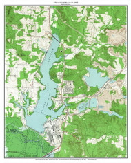 Ellison Creek Reservoir 1962 - Custom USGS Old Topo Map - Texas