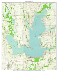 Lake Lavon 1963 - Custom USGS Old Topo Map - Texas