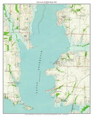 Lake Lavon - Pebble Beach 1963 - Custom USGS Old Topo Map - Texas
