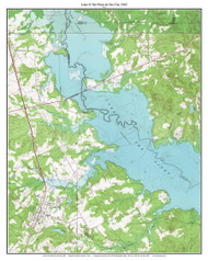Lake O The Pines - Ore City 1962 - Custom USGS Old Topo Map - Texas