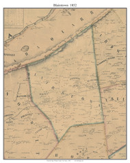 Blairstown, New Jersey 1852 Old Town Map Custom Print - Warren Co.
