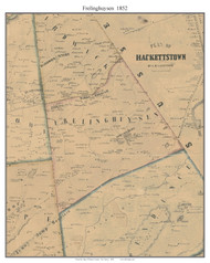 Frelinghuysen, New Jersey 1852 Old Town Map Custom Print - Warren Co.