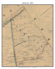 Hardwick, New Jersey 1852 Old Town Map Custom Print - Warren Co.