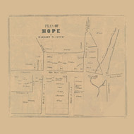 Hope Village, New Jersey 1852 Old Town Map Custom Print - Warren Co.