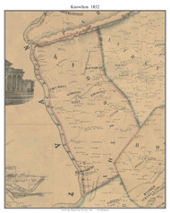 Knowlton, New Jersey 1852 Old Town Map Custom Print - Warren Co.