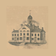 Court House - , New Jersey 1852 Old Town Map Custom Print - Warren Co.