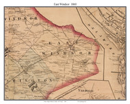 East Windsor, New Jersey 1860 Old Town Map Custom Print - Mercer Co.