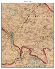 Hamilton, New Jersey 1860 Old Town Map Custom Print - Mercer Co.
