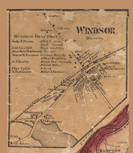 Windsor , New Jersey 1860 Old Town Map Custom Print - Mercer Co.