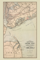 New York City Area 1880 - Watson - Old Map Reprint