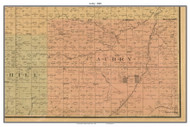 Aubry, Kansas 1886 Old Town Map Custom Print - Johnson Co.