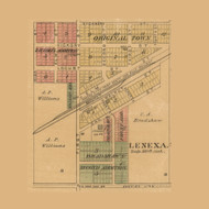 Lenexa Village, Kansas 1886 Old Town Map Custom Print - Johnson Co.