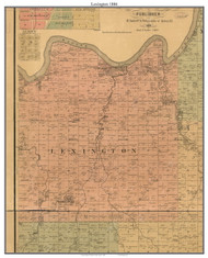 Lexington, Kansas 1886 Old Town Map Custom Print - Johnson Co.