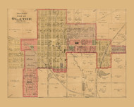 Olathe Village, Kansas 1886 Old Town Map Custom Print - Johnson Co.
